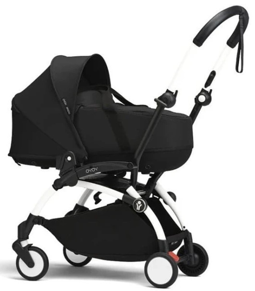 Коляска Stokke YOYO3 Newborn Shell рама белая White 2 в 1 Black