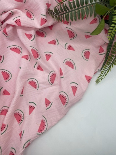Муслин двойной жатый арбузики