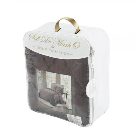 Покрывало 240x260 и 2 наволочки 50х70 Sofi De MarkO Одри коричневое