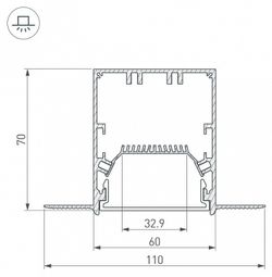 Соединитель угловой L-образный накладной Arlight S-LUX 030132