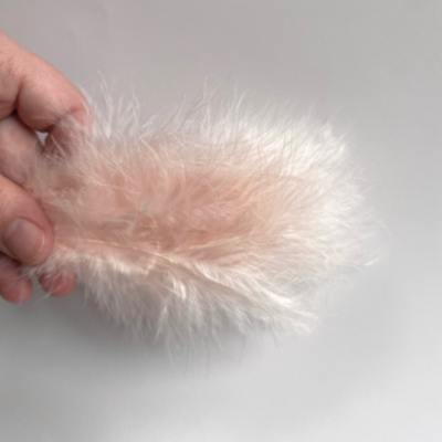 Перья марабу персиковый 2 сорт 15 шт.