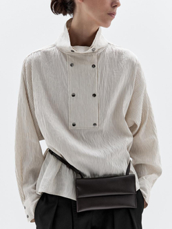 Massimo Dutti Небольшая сумка из кожи наппа, коричневый