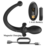 Анальная вибровтулка с длинным хвостом и пультом ДУ 15 см