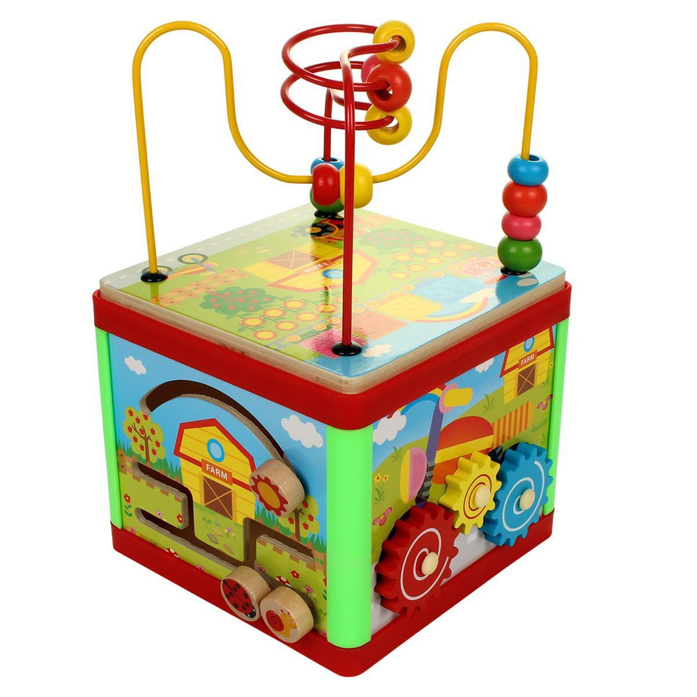 Развивающая игрушка деревянная Сортер обьемный 5 в 1, коробка C-41840