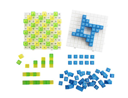Набор Учимся считать до 100. Кубики полупрозрачные и кубики с цифрами