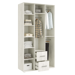 Шкаф трехстворчатый Фиеста (1200), Графит, Дуб Крафт белый