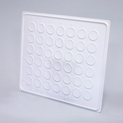 Планшет д/определения групп крови 42 лунки, (серологический), Медиклон,белый/прозрачный,1шт.