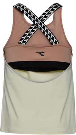 Топ теннисный Diadora L. Tank Clay - mahogany rose/whisper white