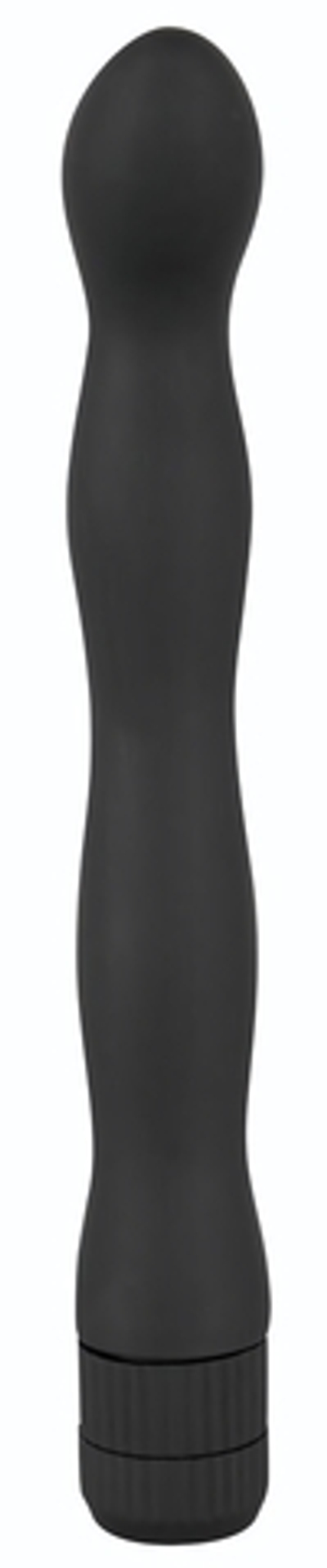 Изящный анальный вибратор Anal Lover - 18 см. (Цвет: черный)