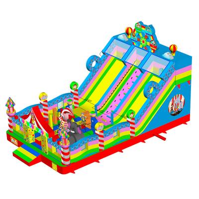 Коммерческий надувной батут «Парк развлечений 5» 12*6*7 м