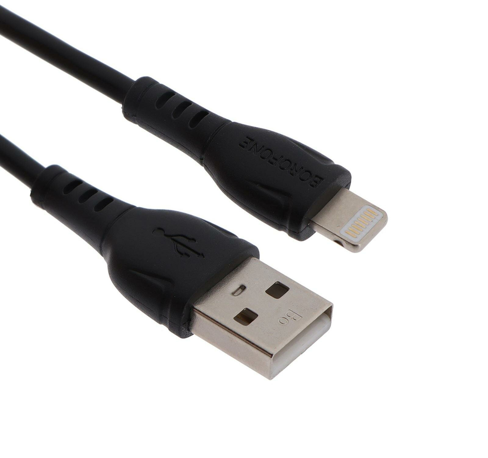 Кабель iPhone Lightning BOROFONE BX51 1м, 2.4A.   черный