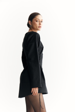 Платье мини со шнуровкой