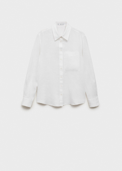 Льняная рубашка с карманом