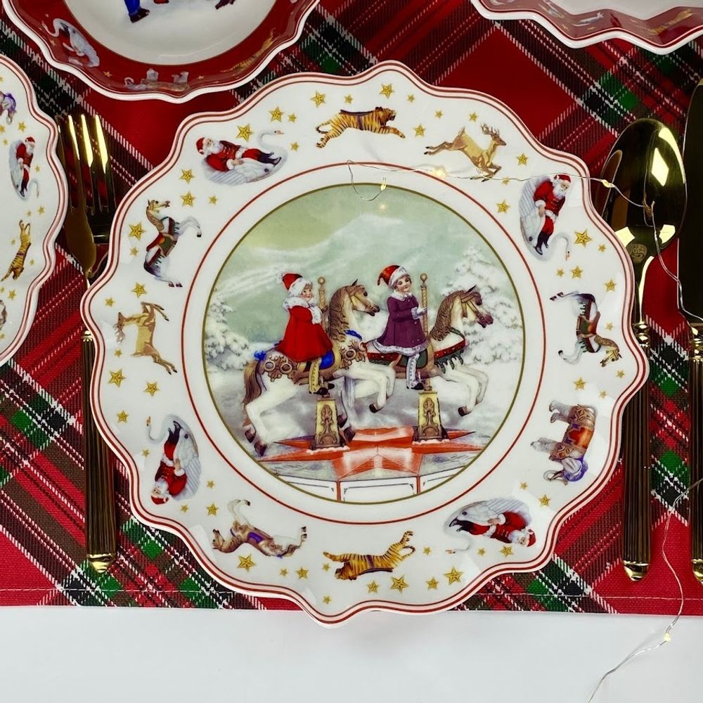 Lenardi 305-170 Набор из 6 тарелок 26,5х2,5см НОВЫЙ ГОД в под.уп.(х6)Фарфор