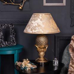 Настольная лампа Источник Энергии Бронза с абажуром №38 Антиквайт