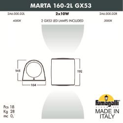 Фасадный светильник FUMAGALLI MARTA 160-2L 2A6.000.000.LXD2L