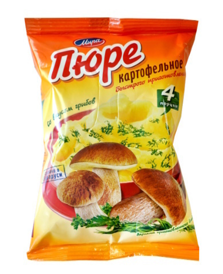 Картофельное пюре "Мира" со вкусом грибов 100г. Машпищепрод