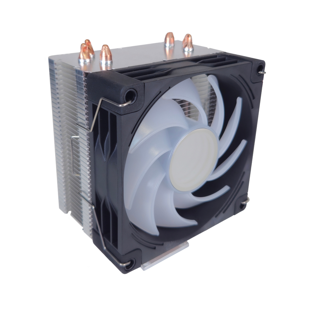 Кулер для CPU BaseTech 903SCR, 1х92мм, 700-2400rpm, 4-pin, Al+Cu, серебристый-черный-белый/FRGB, 44CFM, 23дБ, 3-PIPE(прямой контакт), TDP 130Вт, INTEL 1700/1200/115x/2011, AMD AM5/AM4/AM3(+)/AM2(+)/FM2(+) (BT-903SCR)