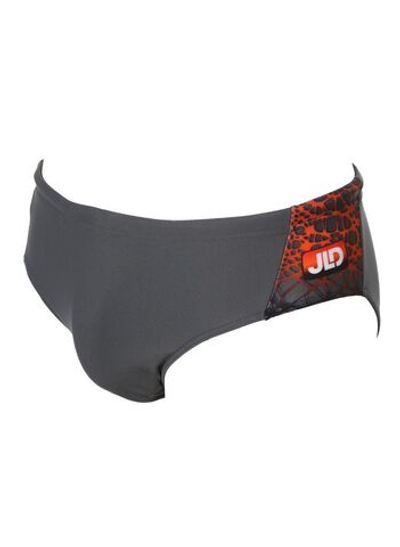 Мужские плавки с оригинальной брендированной вставкой сбоку (Размер: L) (Цвет: серый)