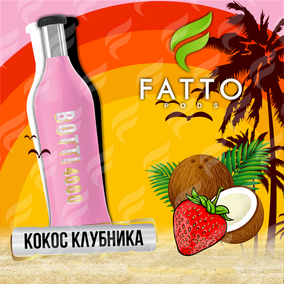 FATTO PODS BOTTI (2% nic) – Coconut Strawberry