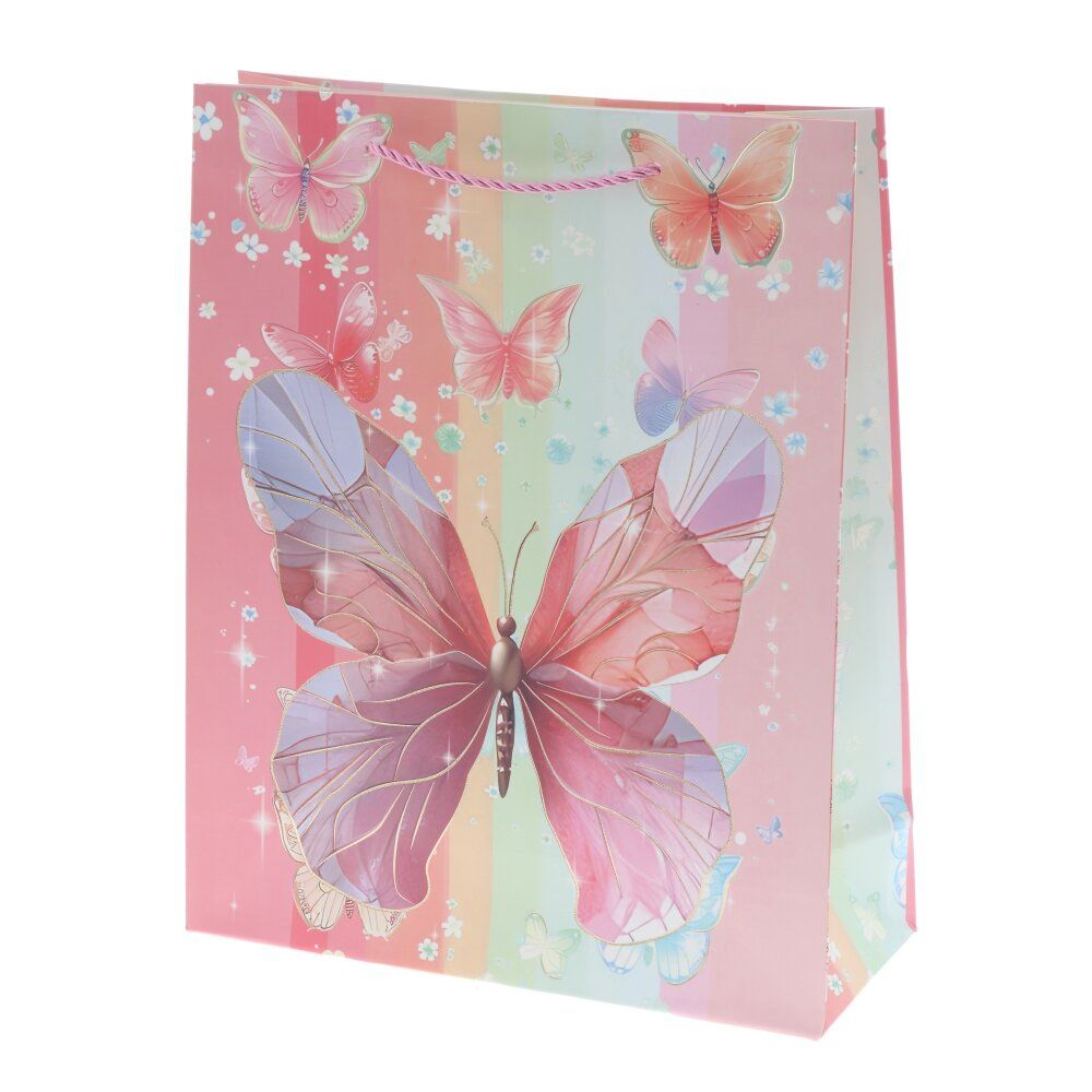 GAEM Пакет подарочный M (бумага 210г/м2, блок микс 12шт), L26 W10 H32 см, 4в.