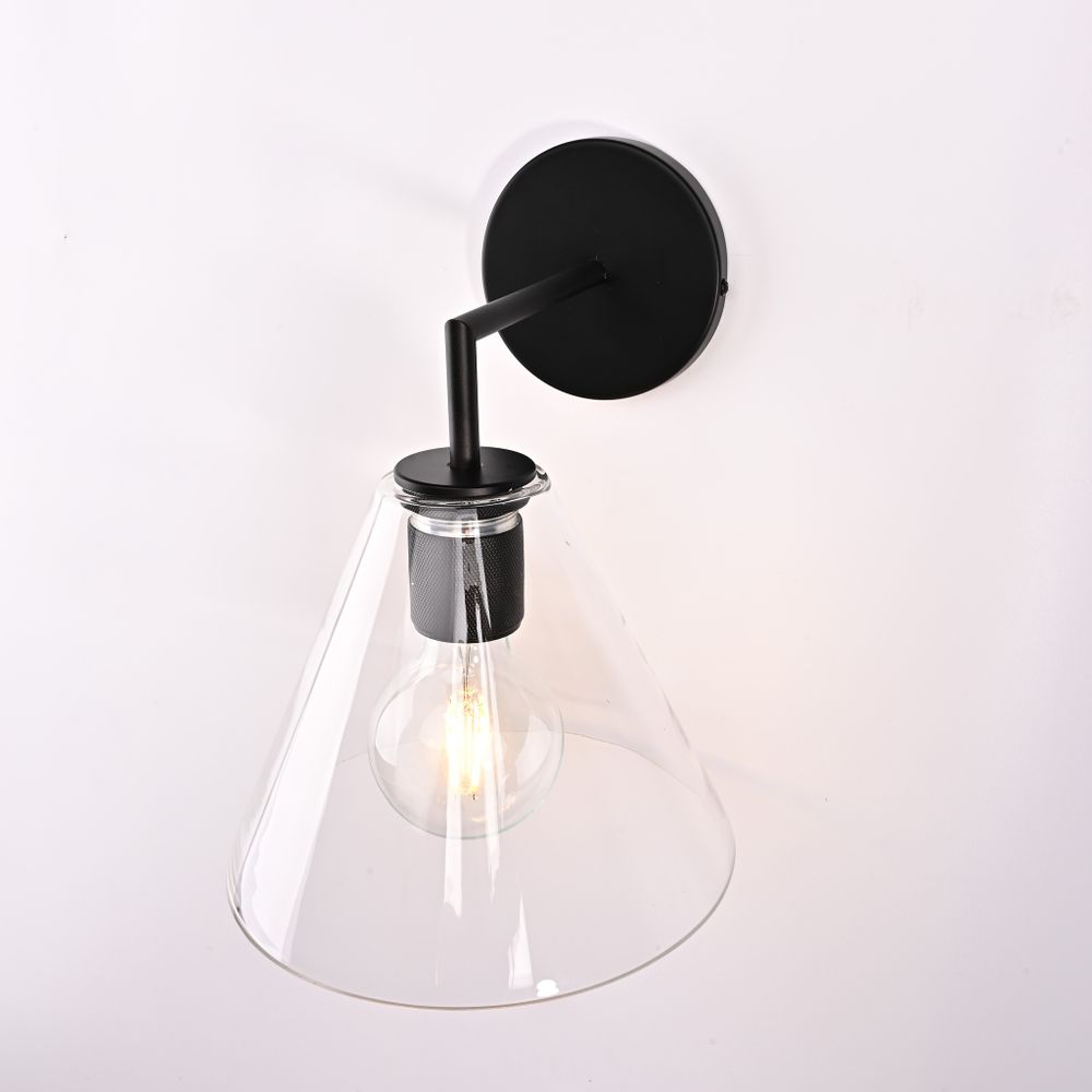 Бра Rh Utilitaire Funnel Shade Single Sconce Black By Imperiumloft