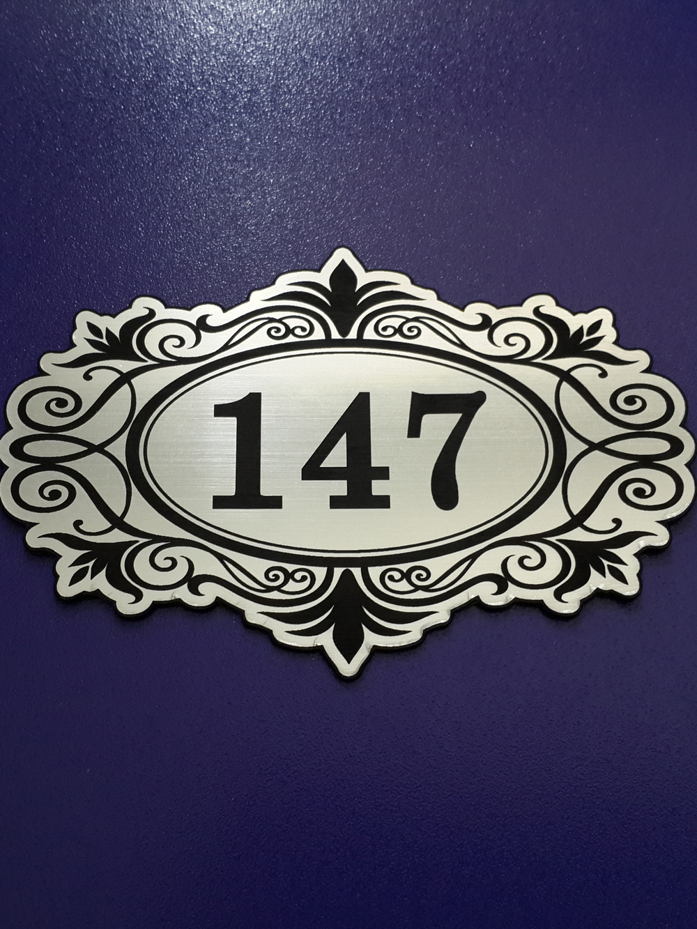 номер на дверь серебро