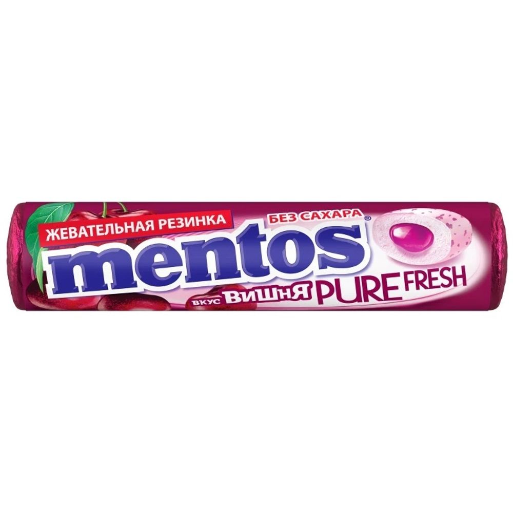 Жевательная резинка "Ментос" роллс вишня