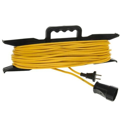 Удлинитель на рамке, 1 гн, 40 м, 0.75 мм2, б/з, пластик, 1300 Вт, Союз, 481S-5104