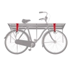 Схема крепления велосипеда под металлической полкой с помощью кронштейна IF в гараже