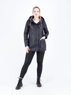 Куртка женская кожаная стеганая