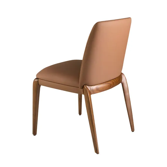 Стул Angel Cerda 4135 из экокожи коричневого цвета