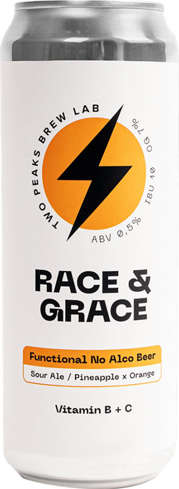 Пиво Ту Пикс Рейс &amp; Грейс Безалкогольное / Two Peaks Race &amp; Grace 0.45 - банка