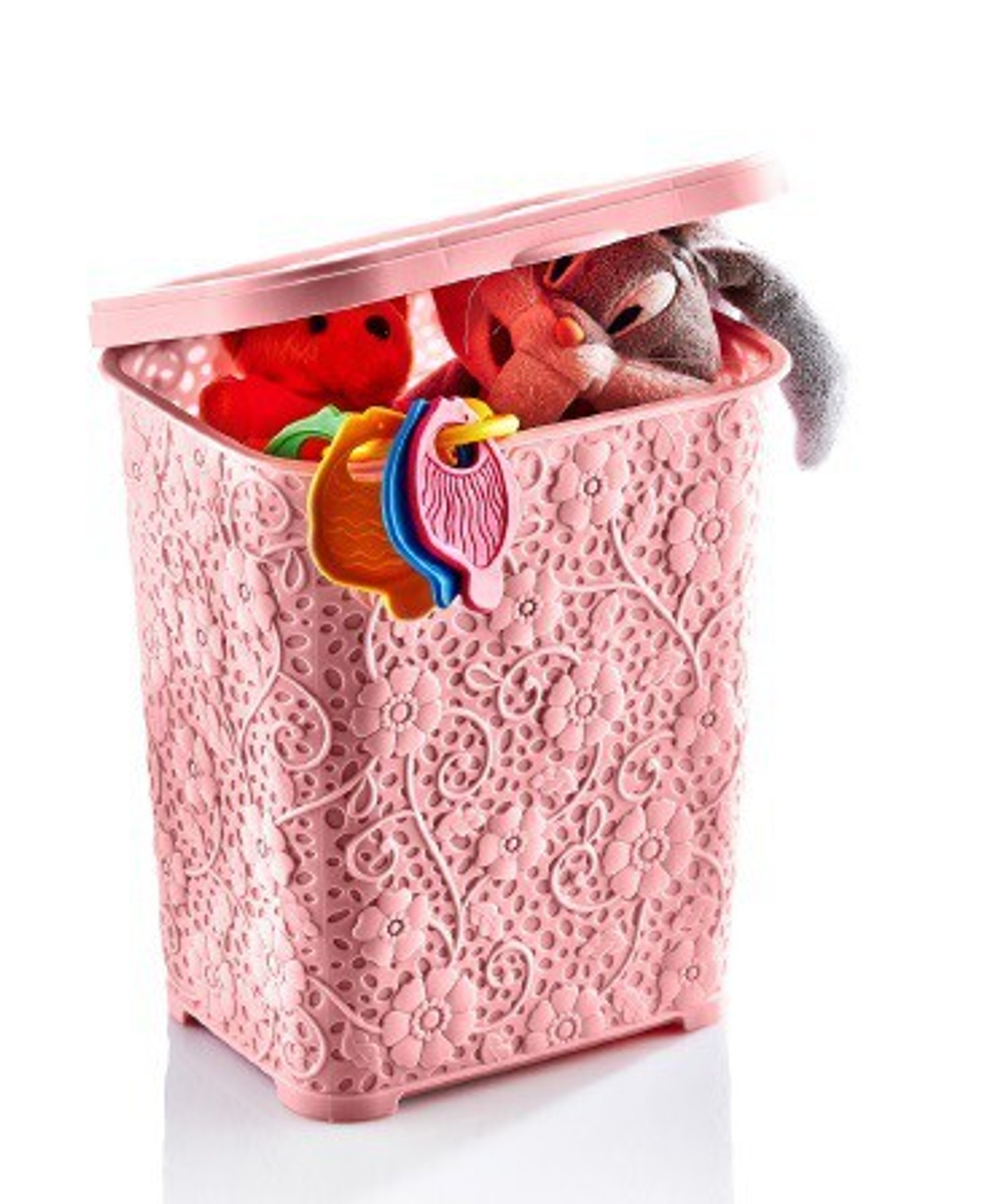 Коробка для стирального порошка "Dunya Plastik", цвет: РОЗОВЫЙ 6 л арт. 05315