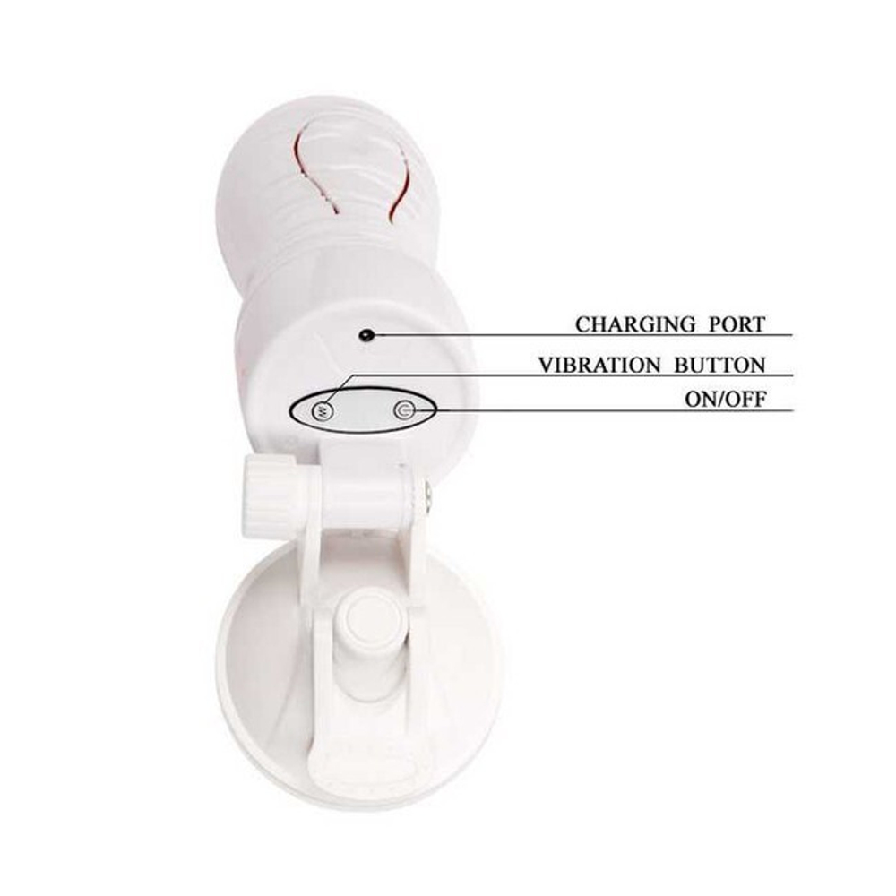 Мастурбатор ротик с вибрацией в тубе Crazy Bull Flora (Цвет: белый,телесный)