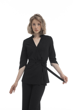 Костюм блуза на запах и брюки skinny