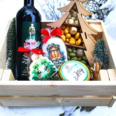 Набор подарочный «Глинтвейн б/a с цветным шоколадом» в ящике