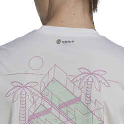 Мужская теннисная футболка Adidas Padel T-Shirt - white