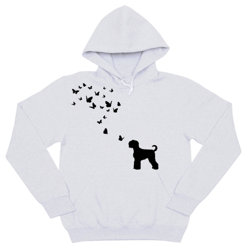 Толстовка "Черный терьер и бабочки"