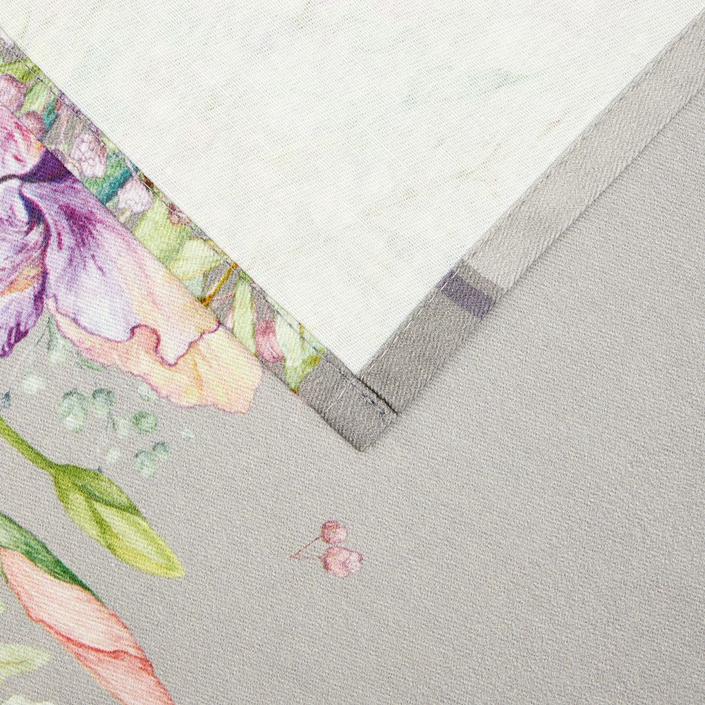 НАБОР ПОЛОТЕНЕЦ ИЗ 2 ШТ "ИРИСЫ"40Х60СМ,СЕРЫЙ,100% ХЛОПОК,ТВИЛ