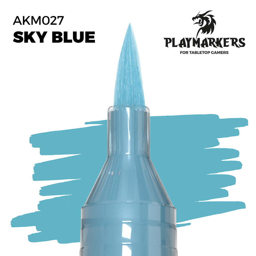Акриловый маркер с кистью AK Playmarkers Sky Blue