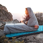 Спальный мешок Одеяло Naturehike CNK2350WS023 M400 ( 220 х 80см 1.85кг +1/-4/-18 ) Ультралёгкий хлопковый с капюшоном -
