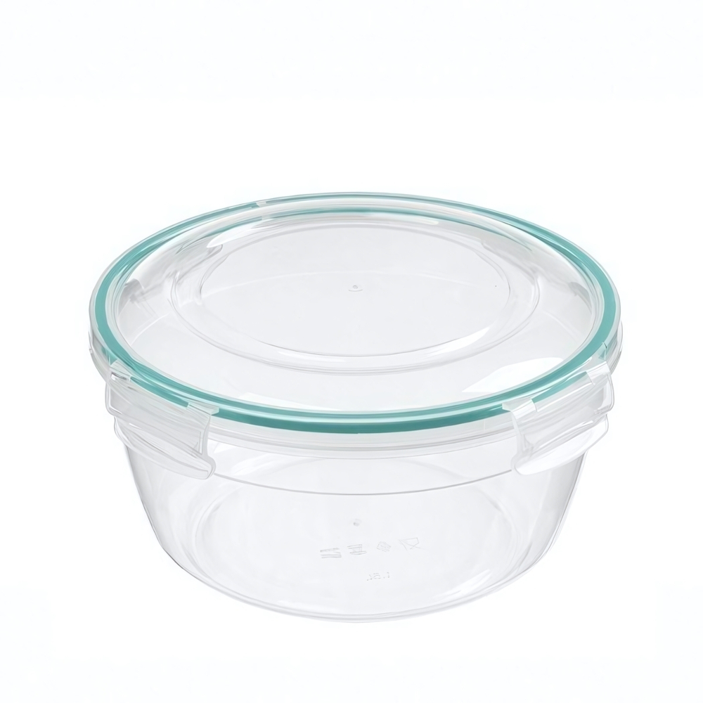 Контейнер для продуктов герметичный круглый 1,5л с замками (бесцветный)