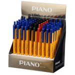 Ручка шариковая, масляная, автоматическая, Piano, 3 цвета чернил, оранжевый корпус, набор 50 шт