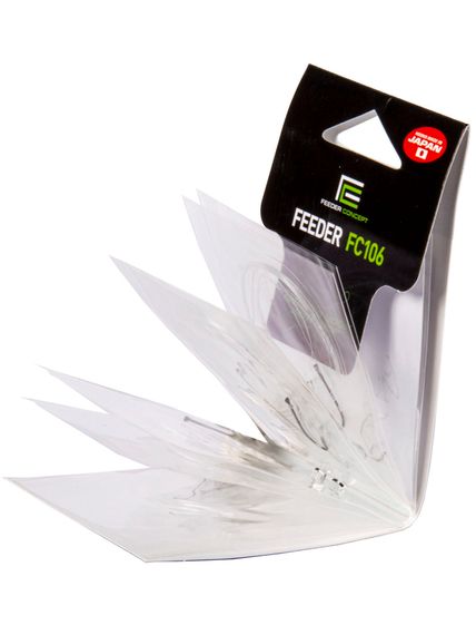 Крючки с поводком FC FEEDER FC106 №8, 10 шт. (поводок 70 см, 0,16 мм)