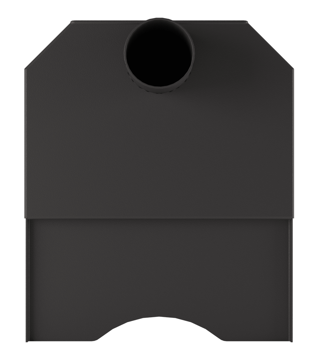 Печь отопительная воздухогрейная калориферная "Сторожка-100". На помещение до 100 куб.м. Вид сзади