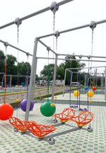 Качели парные сдвоенные непрозрачные высотой 500 см