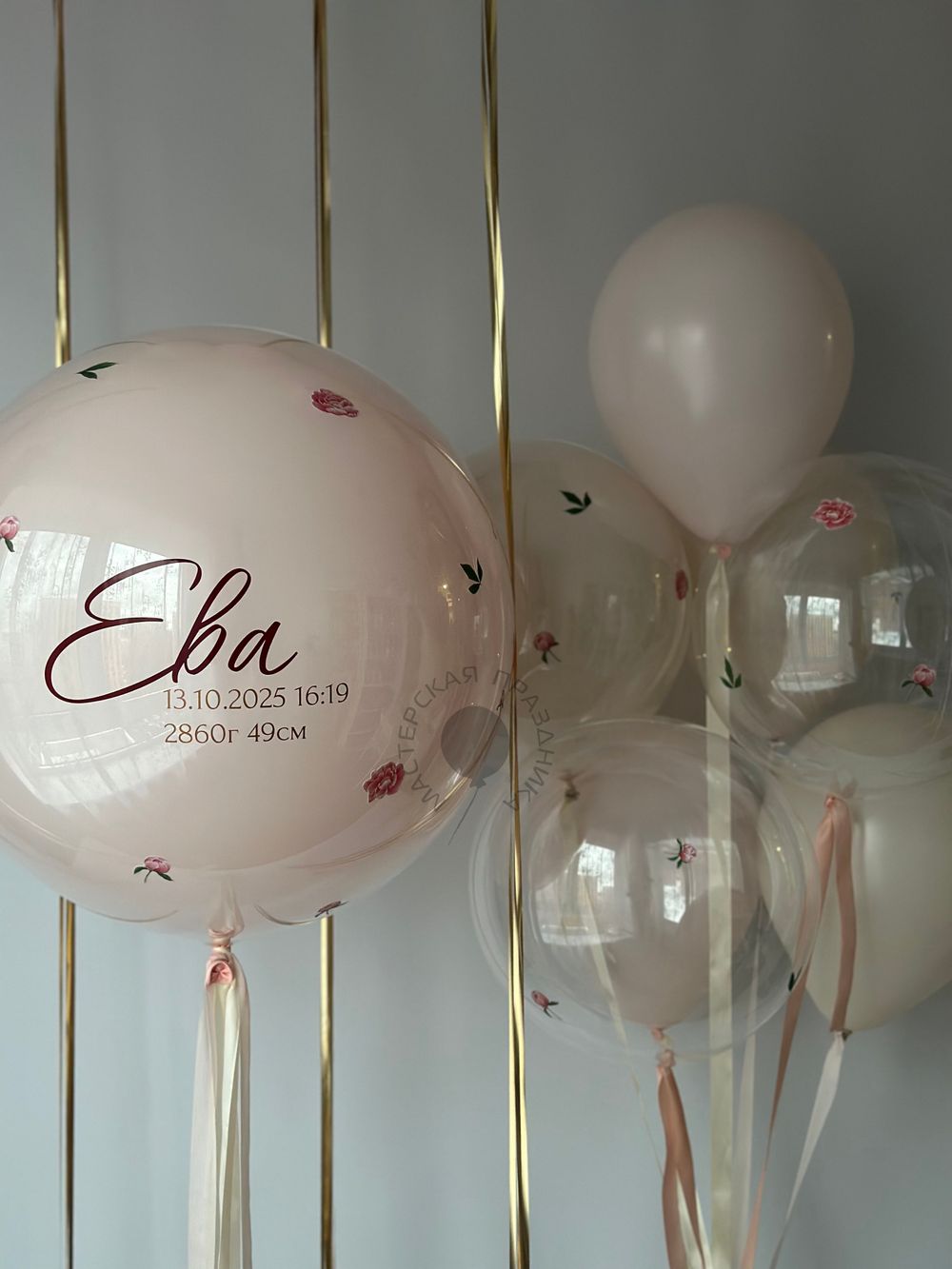 Воздушные шары на выписку для девочки №8694  Изображение2