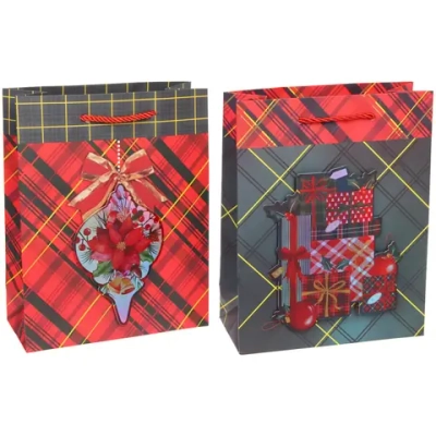 Пакет подарочный «Новогодний стиль» 18*23*8 см, микс