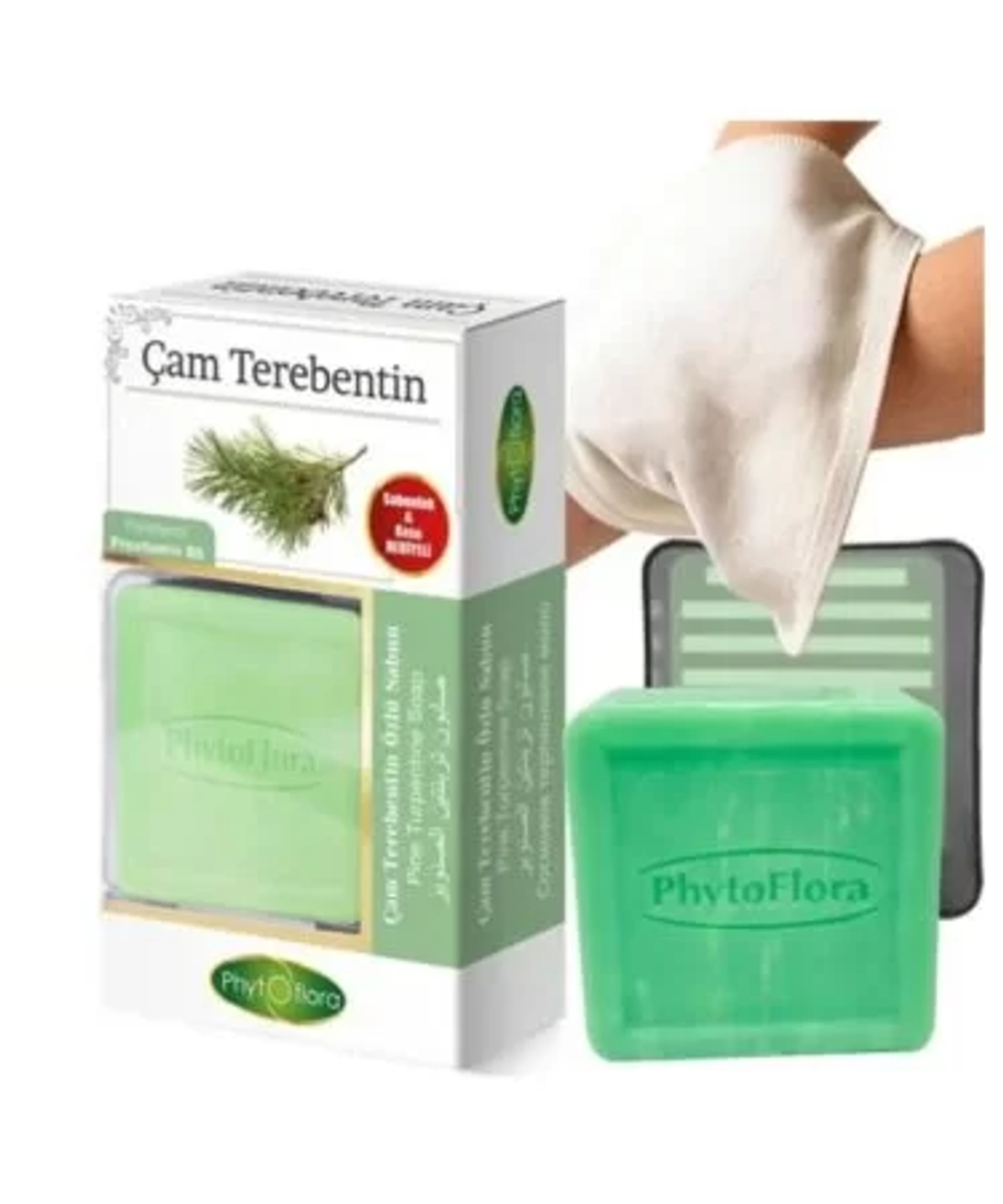 Мыло с экстрактом сосны с тур. мочалкой, PhytOflora, 125гр